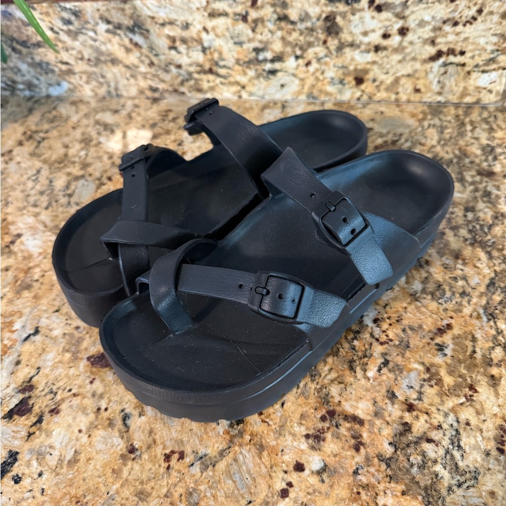 Black Strappy Sandals